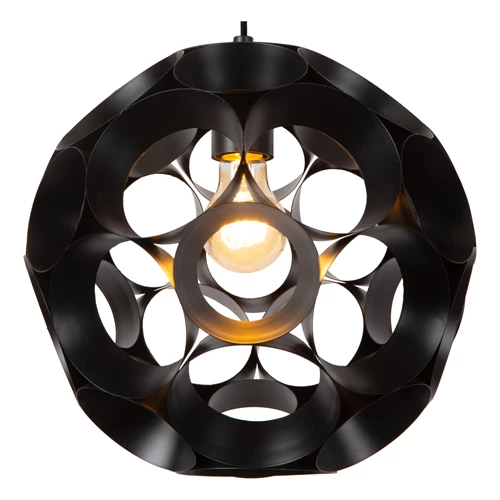 Lucide HANNELORE - Hanglamp - Ø 30 cm - 1xE27 - Zwart - detail 1